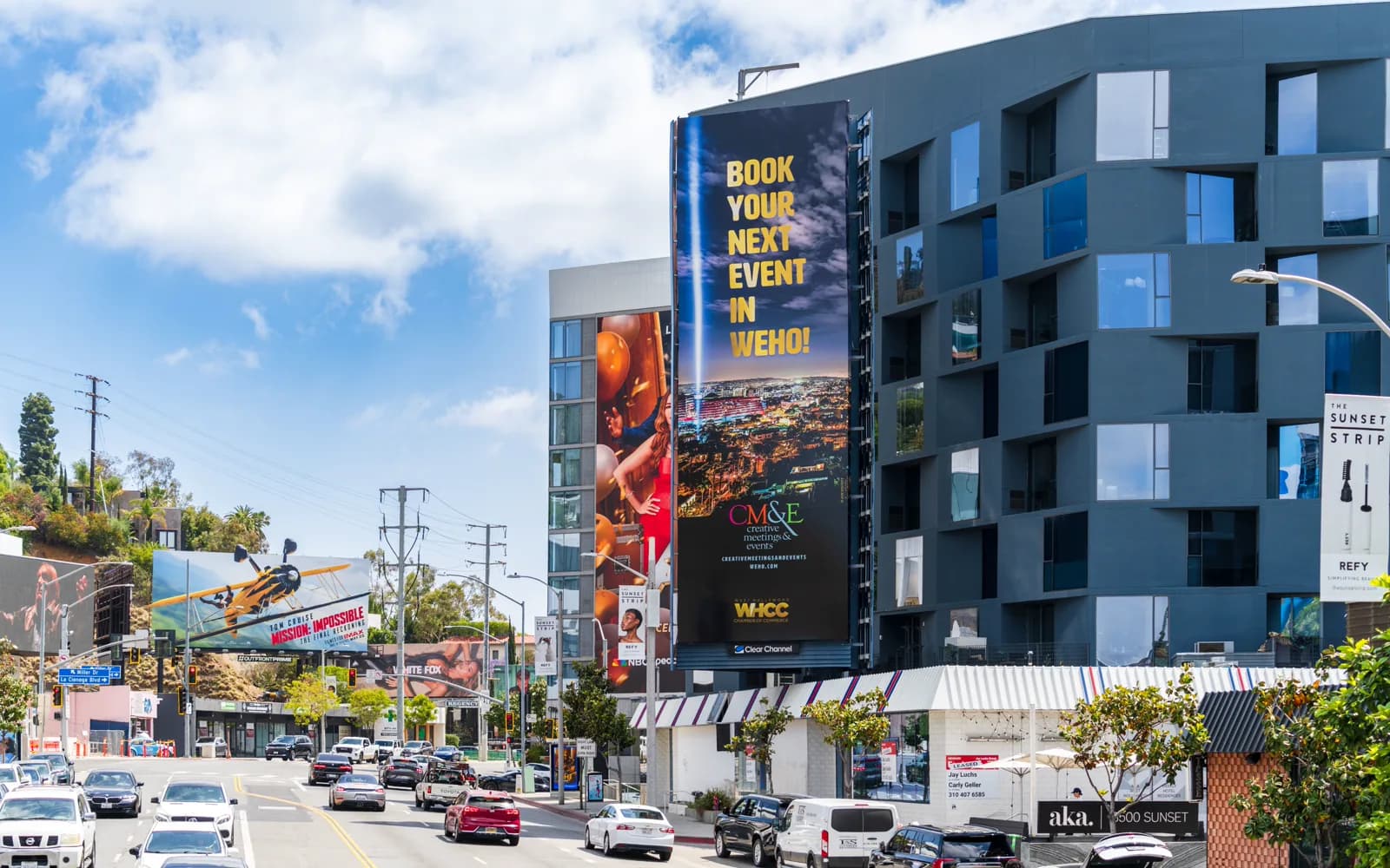 City or neighborhood view of West Hollywood, CA, served by OurMaids residential and commercial cleaning services